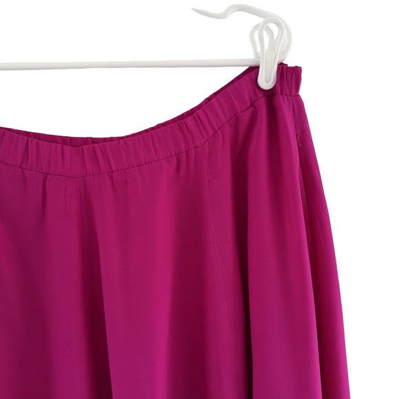Vintage Neiman‎ Marcus Skirt Womens XL Fuchsia Maxi Long Elastic Waist Pockets - Picture 11 of 15